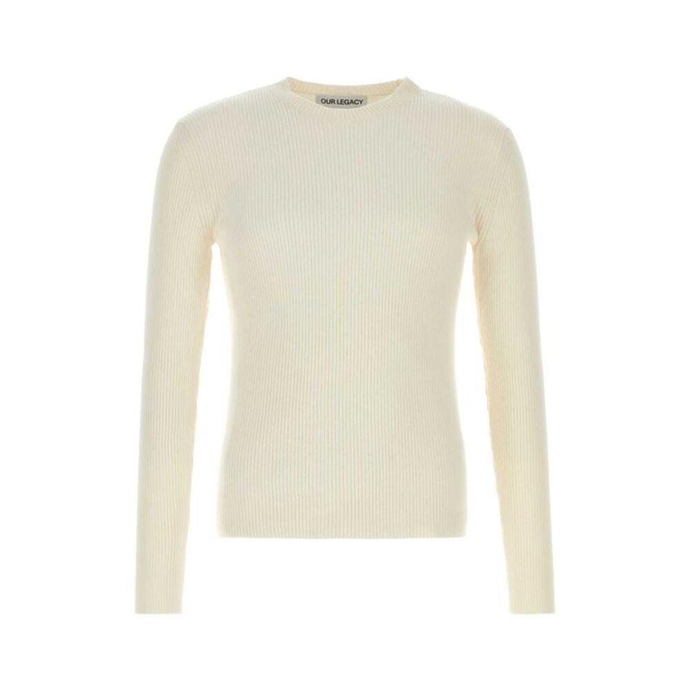 Our Legacy Men Ivory Silk Sweater